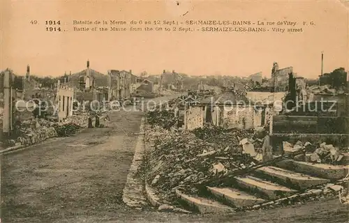 AK / Ansichtskarte Sermaize les Bains Bataille de la Marne du Sept 1914 Sermaize les Bains