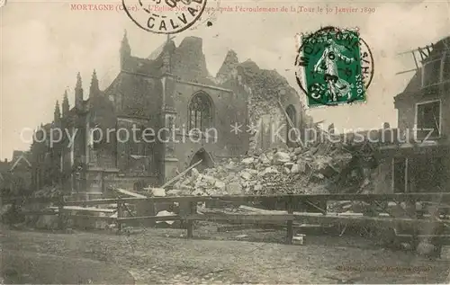 AK / Ansichtskarte Mortagne_Vosges Eglise Notre Dame apres lecroulement de la Tour le 30 Janvier 1890 
