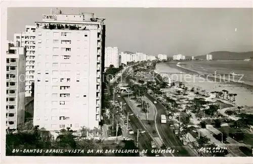AK / Ansichtskarte Santos_Brazil Vista da Av Bartolomeu de Gusmoes 