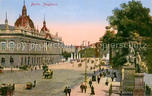 AK / Ansichtskarte Berlin Zeughaus Denkmal Verkehr Pferdefuhrwerke Berlin