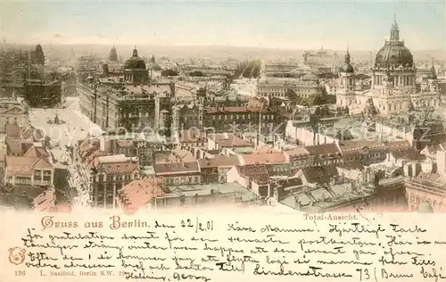 AK / Ansichtskarte Berlin Stadtpanorama mit Blick zum Dom Deutsche Reichspost Berlin