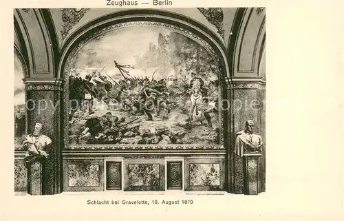 AK / Ansichtskarte Berlin Schlacht bei Gravelotte August 1870 Gemaelde im Zeughaus Berlin