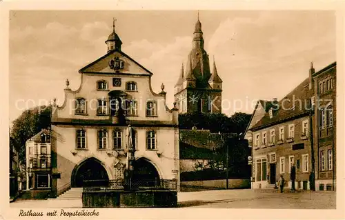 AK / Ansichtskarte Brilon Rathaus mit Propsteikirche Brilon
