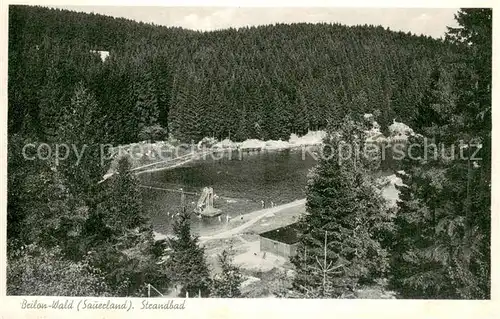 AK / Ansichtskarte Brilon Standbad im Brilon  Wald Brilon