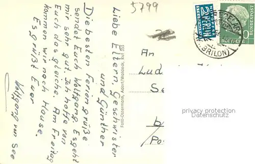 AK / Ansichtskarte Brilon Diemelsee Ufersperre Sperrmauer Strandleben Brilon