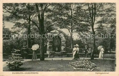 AK / Ansichtskarte Duisburg_Ruhr Kaiserberge Heringdenkmal Duisburg Ruhr