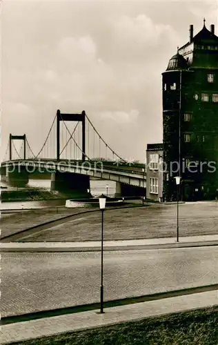 AK / Ansichtskarte Duisburg_Ruhrort Rheinbruecke Duisburg Ruhrort
