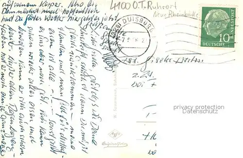 AK / Ansichtskarte Duisburg_Ruhrort Rheinbruecke Duisburg Ruhrort