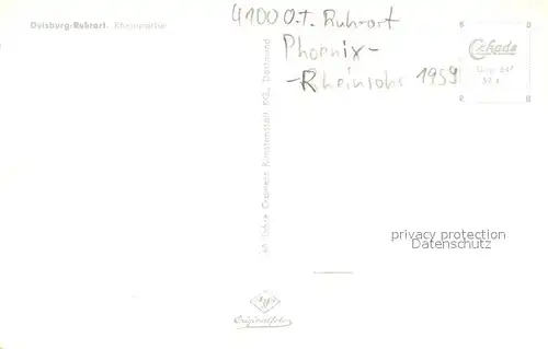 AK / Ansichtskarte Ruhrort_Duisburg Phoenix Rheinpartie 