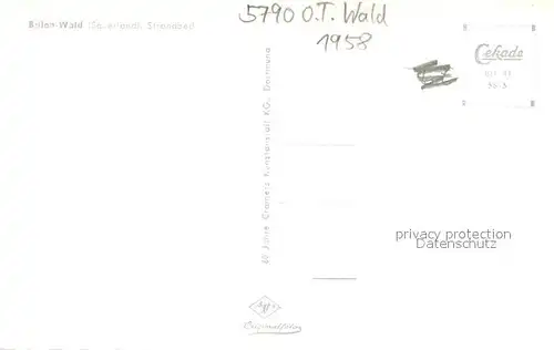 AK / Ansichtskarte Wald_Brilon Strandbad 