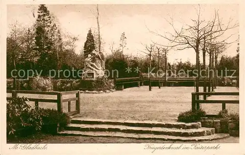 AK / Ansichtskarte Moenchengladbach Kriegerdenkmal im Kaiserpark Moenchengladbach