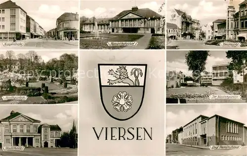 AK / Ansichtskarte Viersen Stadthalle Bahnhof Evgl. Vereinshaus Neumarkt Stadtgarten Viersen