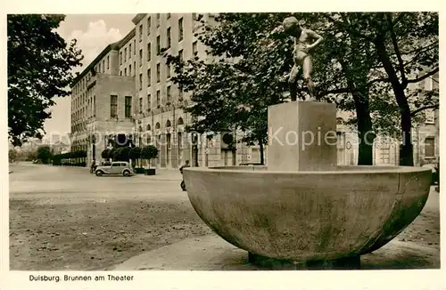 AK / Ansichtskarte Duisburg_Ruhr Brunnen am Theater Duisburg Ruhr