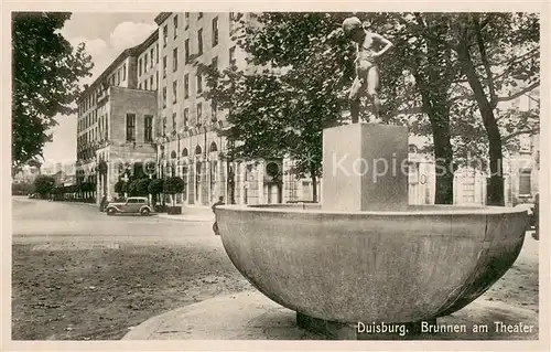 AK / Ansichtskarte Duisburg_Ruhr Brunnen am Theater Duisburg Ruhr