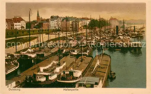 AK / Ansichtskarte Duisburg_Ruhr Hafenpartie Duisburg Ruhr
