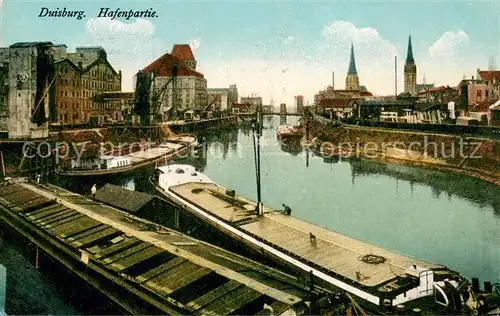 AK / Ansichtskarte Duisburg_Ruhr Hafenpartie Duisburg Ruhr