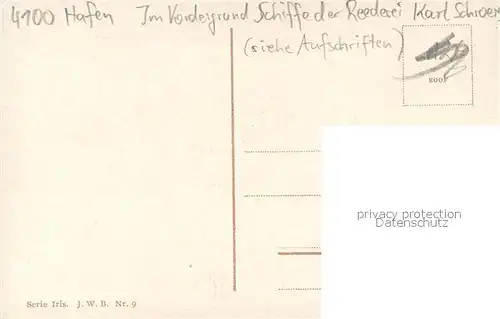 AK / Ansichtskarte Duisburg_Ruhr Hafen Schiffe der Reederei Karl Schroens Duisburg Ruhr