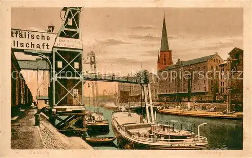 AK / Ansichtskarte Duisburg_Ruhr Hafen Duisburg Ruhr
