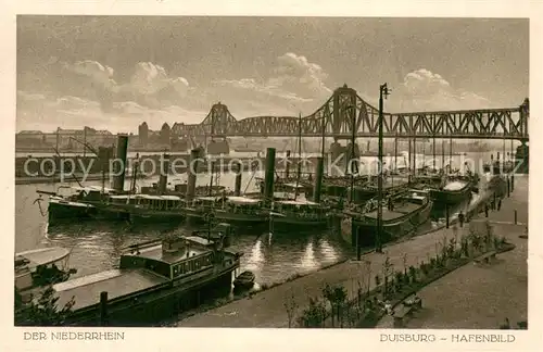 AK / Ansichtskarte Duisburg_Ruhr Hafenpartie Duisburg Ruhr