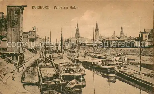 AK / Ansichtskarte Duisburg_Ruhr Partie am Hafen Duisburg Ruhr
