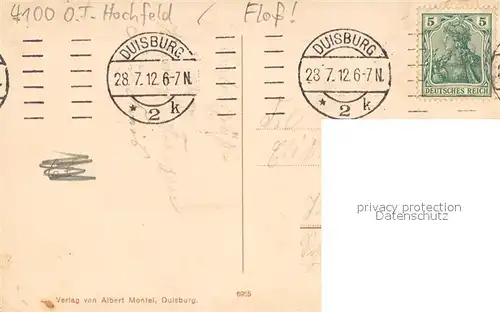 AK / Ansichtskarte Hochfeld_Duisburg Rheinbruecke mit Hafenpartie Floss Hochfeld Duisburg