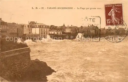 AK / Ansichtskarte Rochebonne_Parame La Plage par grosse mer Rochebonne Parame