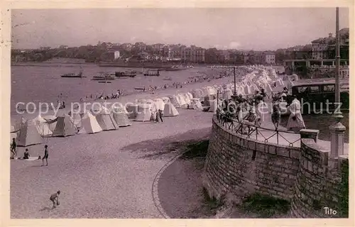 AK / Ansichtskarte Saint Jean de Luz Vue de la Plage prise du Rond Point de lHotel d Angleterre Saint Jean de Luz