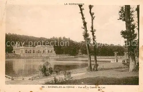 AK / Ansichtskarte Bagnoles de l_Orne Vue sur le Casino du Lac Bagnoles de l_Orne