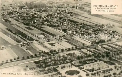 AK / Ansichtskarte Mourmelon le Grand et le Camp de Chalons Vue prise en ballon Mourmelon le Grand