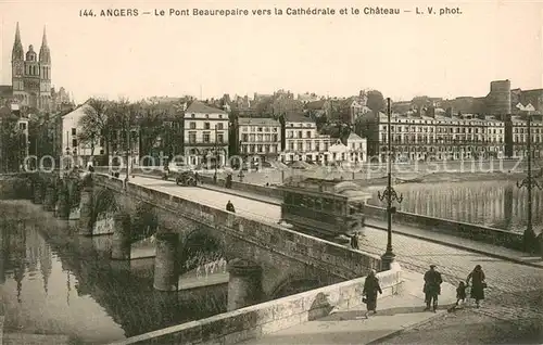 AK / Ansichtskarte Angers_49 Le Pont Beaurepaire vers la Cathedrale et le Chateau 