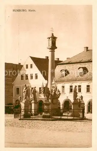 AK / Ansichtskarte Rumburg_Rumburk Marktplatz Denkmal 