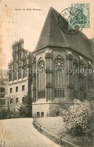 AK / Ansichtskarte Berlin Giebel am Maerkischen Museum Berlin