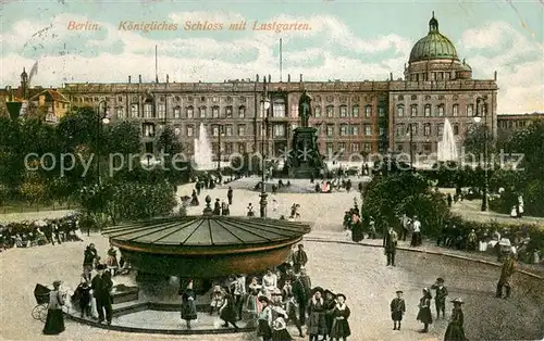 AK / Ansichtskarte Berlin Koenigliches Schloss mit Lustgarten Denkmal Berlin