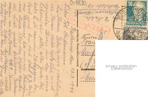 AK / Ansichtskarte Rathenow Partie an der Havel Blick zur Kirche Rathenow