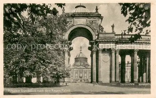 AK / Ansichtskarte Potsdam Durchblick nach dem Neuen Palais Potsdam