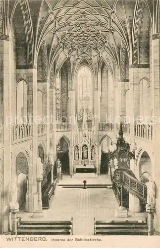 AK / Ansichtskarte Wittenberg_Lutherstadt Inneres der Schlosskirche Wittenberg_Lutherstadt