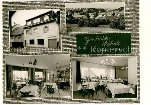 AK / Ansichtskarte Hadamar_Westerwald Gaststaette Wehrle Gastraum Panorama Hadamar_Westerwald