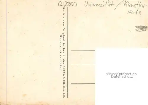 AK / Ansichtskarte Greifswald Universitaet Kuenstlerkarte Greifswald