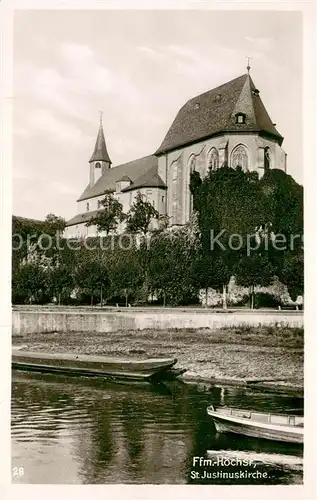 AK / Ansichtskarte Hoechst_Main St. Justinuskirche am Main Hoechst_Main