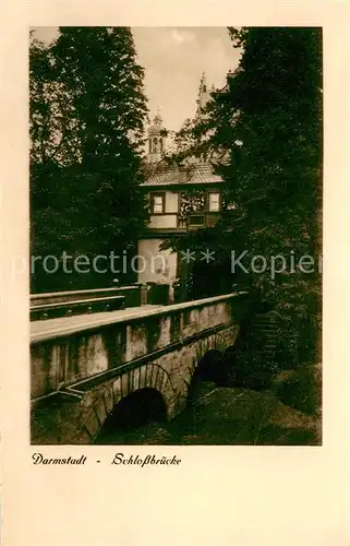 AK / Ansichtskarte Darmstadt Schlossbruecke Darmstadt