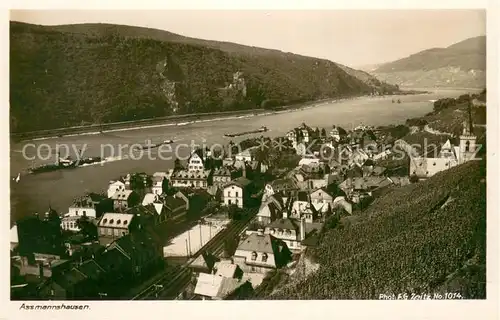 AK / Ansichtskarte Assmannshausen Gesamtansicht Rhein Assmannshausen