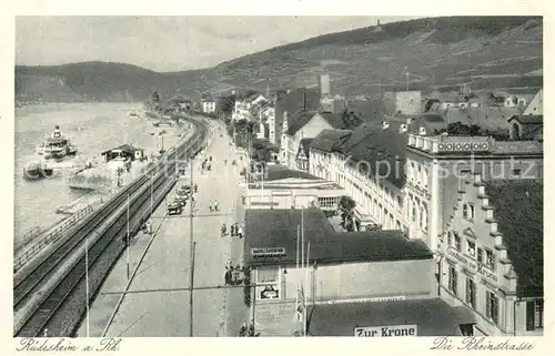 AK / Ansichtskarte Ruedesheim_am_Rhein Rheinstrasse Gasthaus Zur Krone 