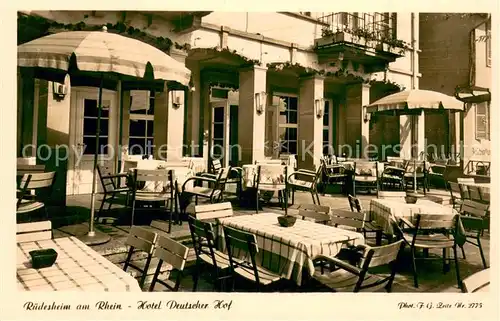 AK / Ansichtskarte Ruedesheim_am_Rhein Hotel Deutscher Hof  