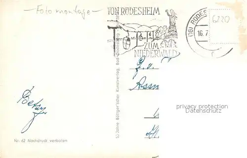 AK / Ansichtskarte Ruedesheim_am_Rhein Fotomontage  