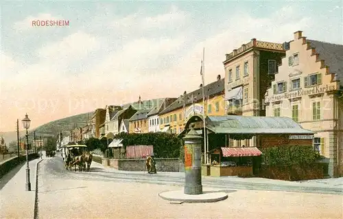 AK / Ansichtskarte Ruedesheim_am_Rhein Zweispanner Gasthaus Krone Eduard Kargus 