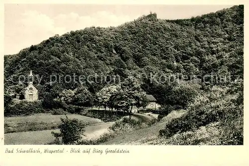 AK / Ansichtskarte Bad_Schwalbach Wispertal Burg Geroldstein Bad_Schwalbach