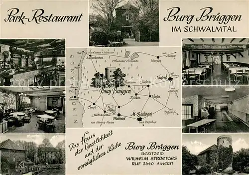 AK / Ansichtskarte Schwalmtal_Niederrhein Park  Restaurant Burg Brueggen  Schwalmtal Niederrhein
