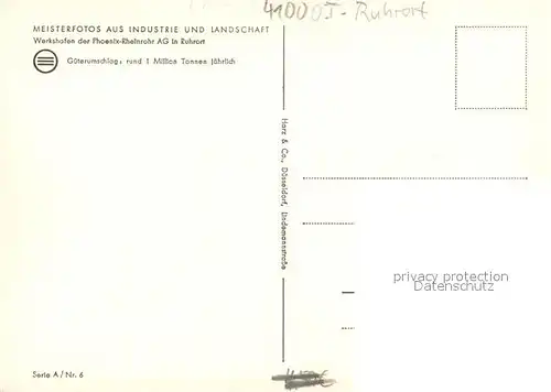 AK / Ansichtskarte Ruhrort_Duisburg Industrie Hafenpartie 