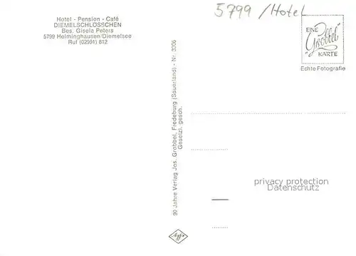 AK / Ansichtskarte Helminghausen Hotel  Pension  Cafe Diemelschloesschen Helminghausen