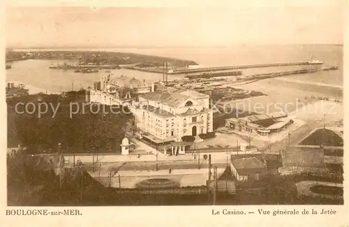 AK / Ansichtskarte Boulogne_62 sur Mer Le Casino Vue generale de la Jetee 